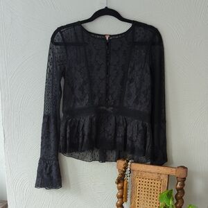 Elegant Black Lace Top
